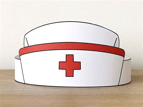 Paper Printable Nurse Hat Template